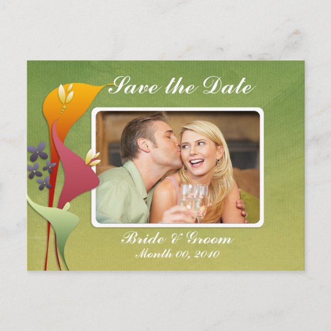 Calla Lily Save the Date Photo Postcards (Front)
