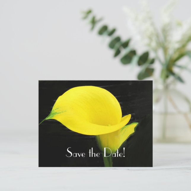 Calla Lily Save the Date Postcard (Standing Front)