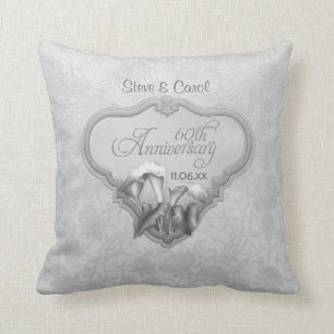 Calla Lily Silver Anniversary 60th - Customise Cushion