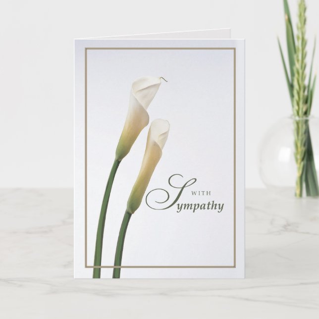 Calla Lily Sympathy Card (Front)