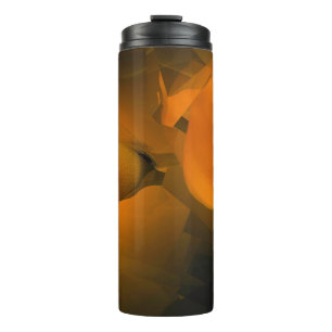 Calla Lily Warm Yellow Cubist Effect Thermal Tumbler