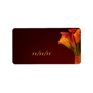 Calla lily Wedding Favour Labels