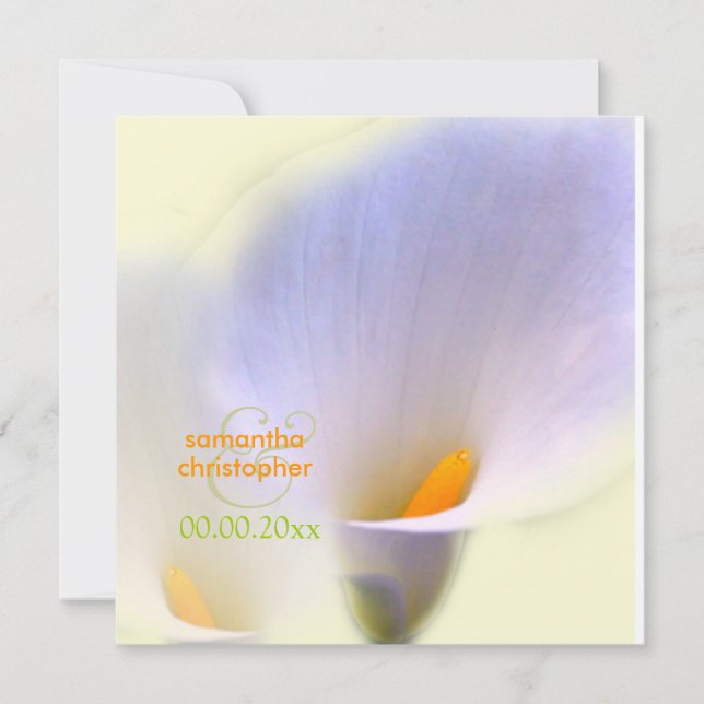 Calla lily/wedding Invitations (Front)