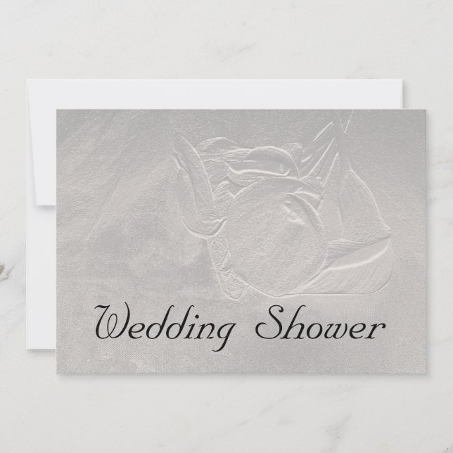 Calla Lily Wedding Shower Silver Invitation (Front)