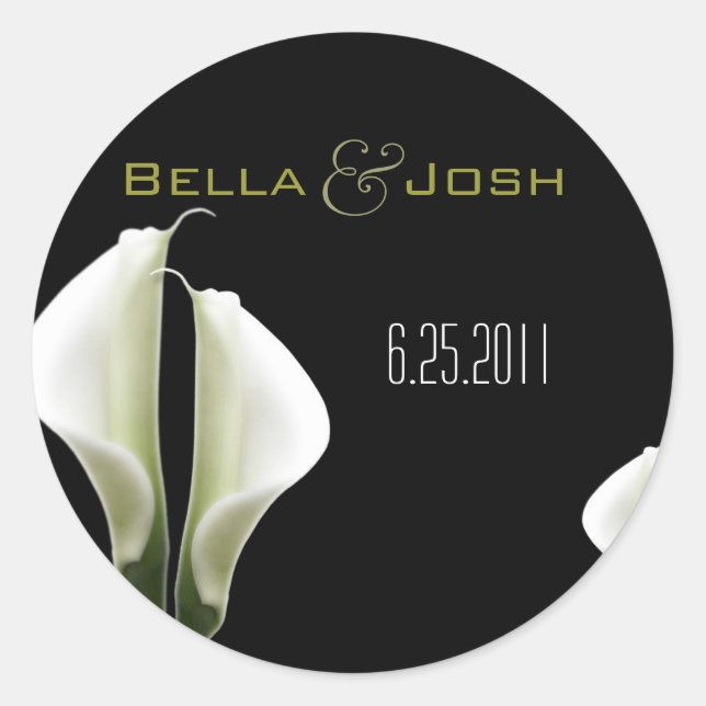 Calla Lily Wedding Stickers (Front)