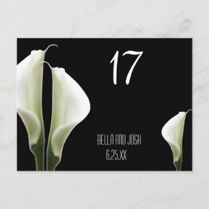 Calla Lily Wedding Table Card Postca