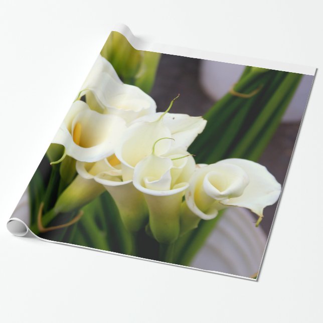 calla lily wrapping paper (Unrolled)