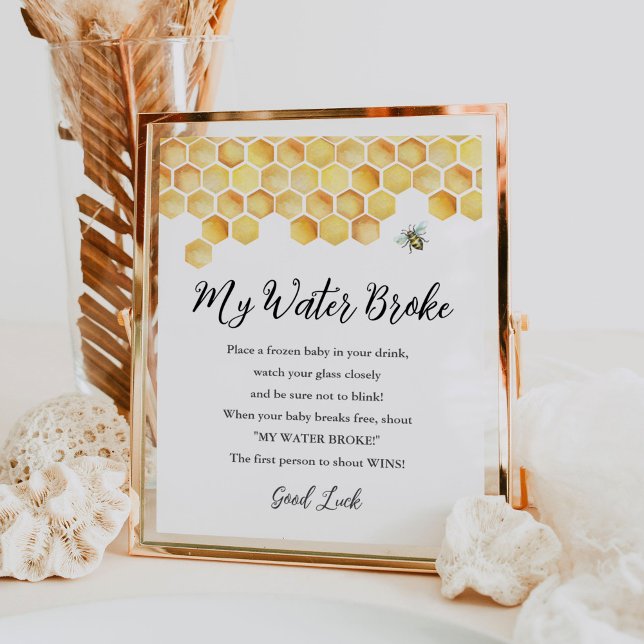 CALLA My Water Broke Baby Shower Game Sign (Creator Uploaded)