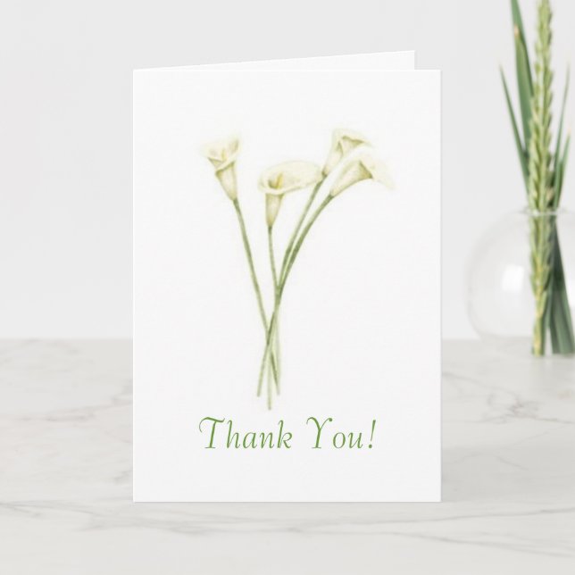 Calla Thank You! You Card (Front)