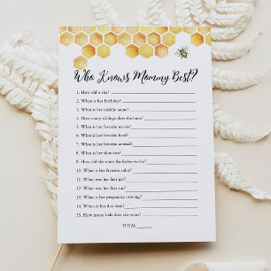 CALLA Who Knows Mummy Best Baby Shower Game Invitation