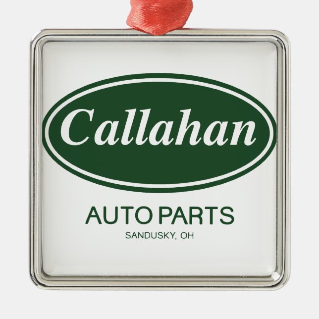 Callahan Auto Parts Metal Tree Decoration (Front)