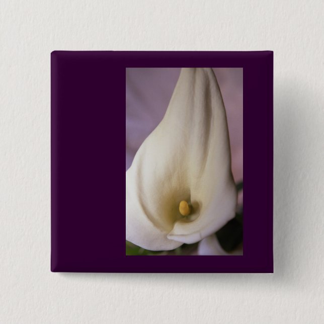 Callalily 15 Cm Square Badge (Front)