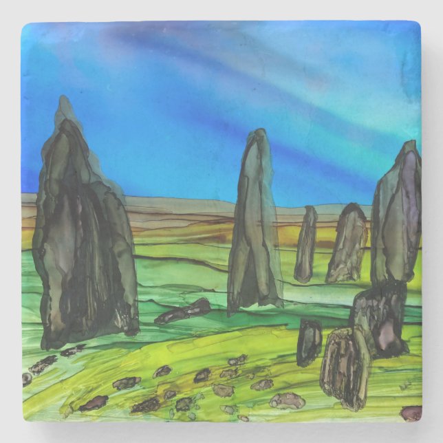 Callanish standing stones  stone coaster (Front)