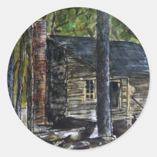 Callaway Gardens Log Cabin Classic Round Sticker