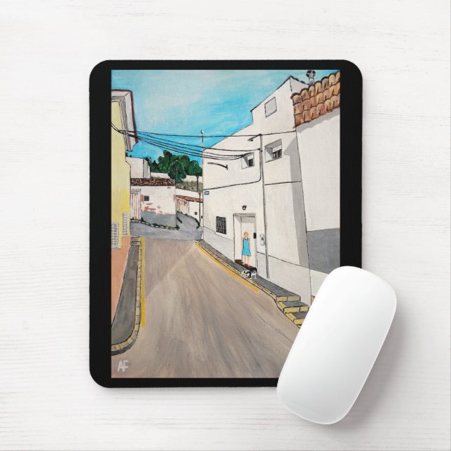 Calle Cabanilles Painting by Alfred Fox Mouse Pad (With Mouse)