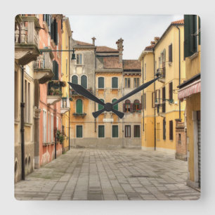 Calle Del Montello, Venice Italy Square Wall Clock