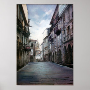 Calle del Villar (Santiago de Compostela) Poster