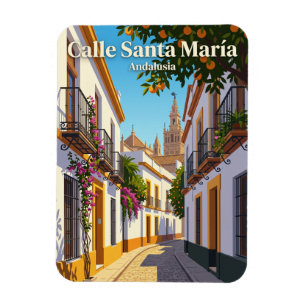 Calle Santa María, Seville Spain Magnet