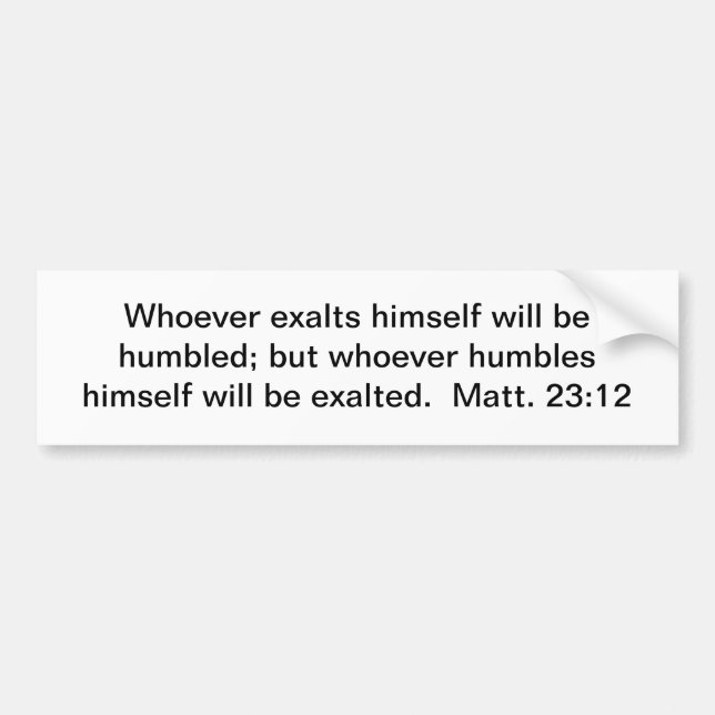 Called To Humility Bumper Sticker (Front)