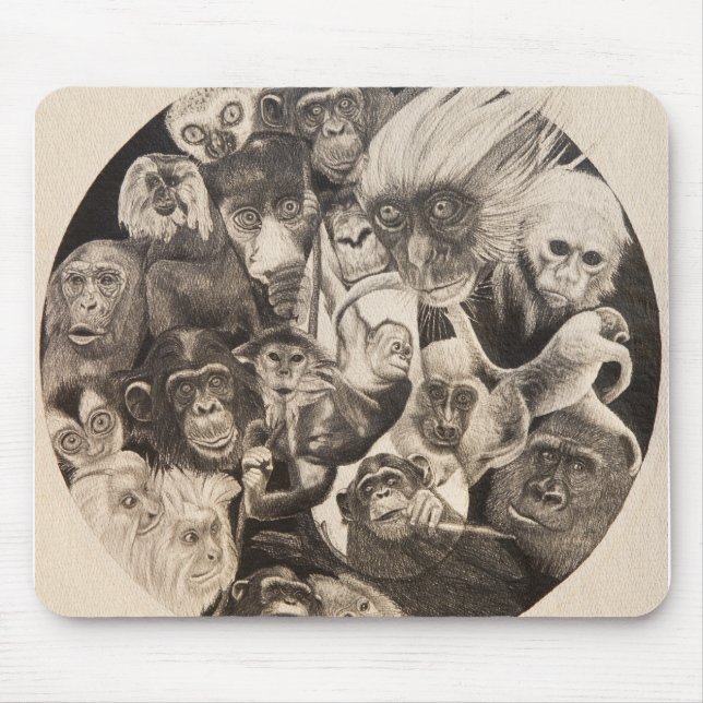 Calley Monkey Mandala Mouse Pad (Front)
