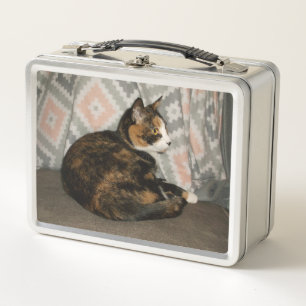 Callie Cat on Sofa Metal Lunch Box
