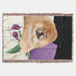 CALLIE heARTdog chow throw Blanket