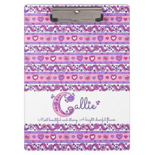Callie name meaning hearts doodles clipboard