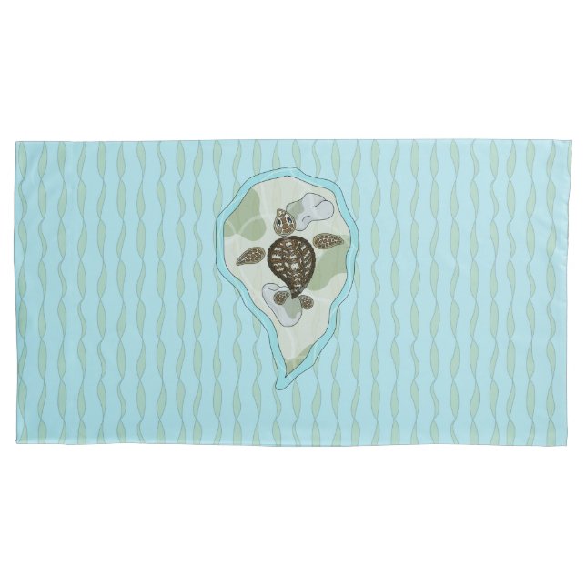 Callie the Sea Turtle Pillow Case (Front)