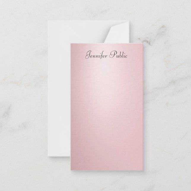 Calligraphed Elegant Rose Gold Script Template (Front)