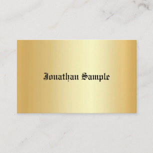 Calligraphed Faux Gold Template Vintage Old Text Business Card