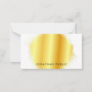 Calligraphed Monogram Elegant Faux Gold Simple Card