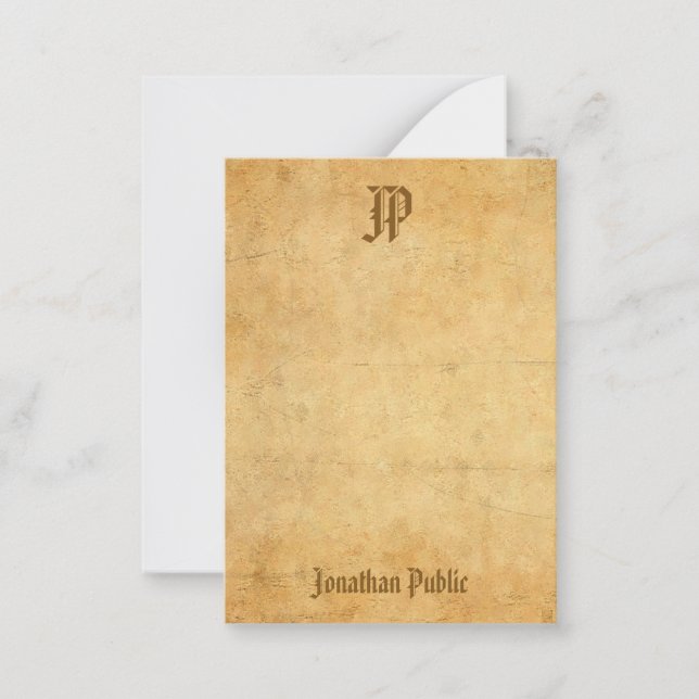 Calligraphed Monogram Vintage Nostalgy Template (Front)