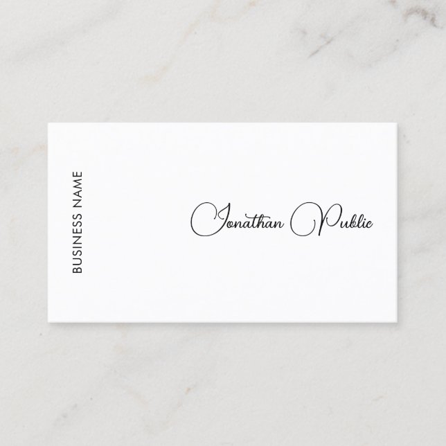 Calligraphed Name Custom Company Professional Business Card (Front)