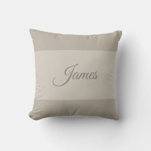 Calligraphed Name Script Elegant Modern Plain Chic Cushion