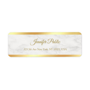 Calligraphed Script Elegant Modern Return Address Return Address Label