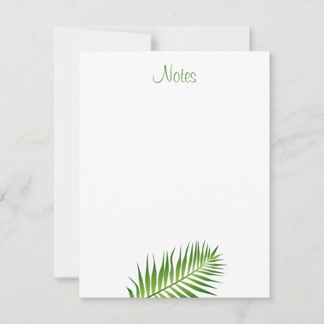 Calligraphed Script Floral Template Palm Leaves (Front)