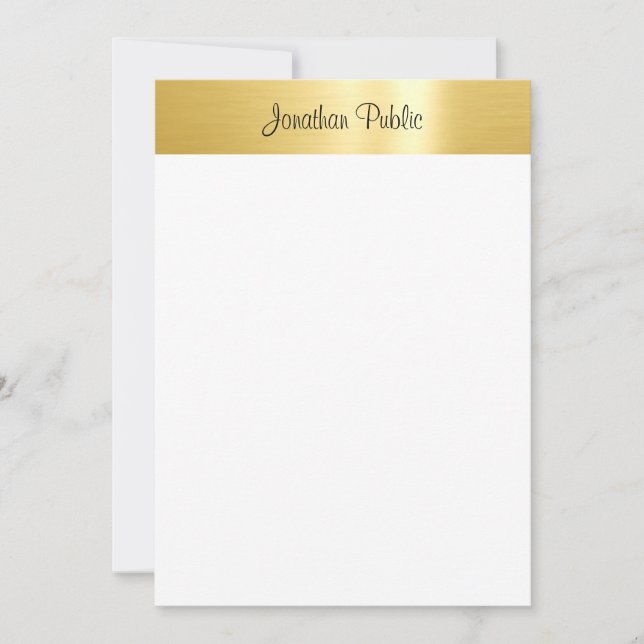 Calligraphed Script Gold Look Elegant Template (Front)