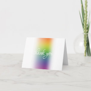 Calligraphed Thank You Modern Abstract Colourful