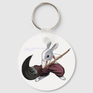 Calligrapher Rabbit -Keychain- Key Ring