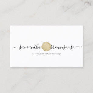 Calligrapher Wedding Stationery Gold Wax Seal Business Card