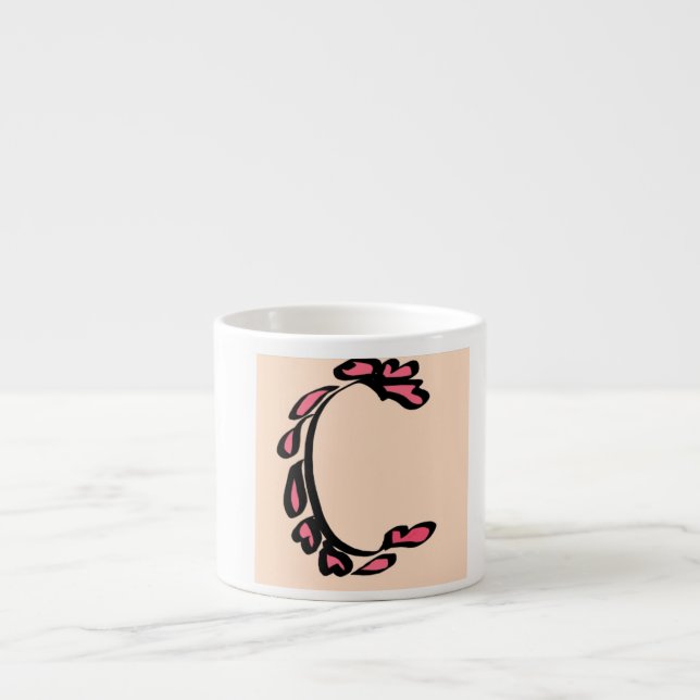 Calligraphic art letter C Espresso Cup (Front)