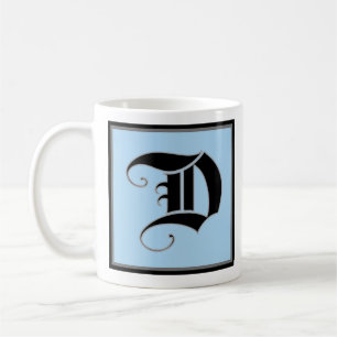 Calligraphic Capital Letter D Coffee Mug