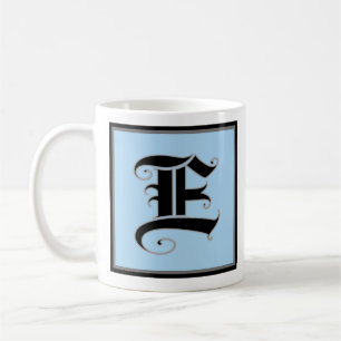 Calligraphic Capital Letter E Coffee Mug