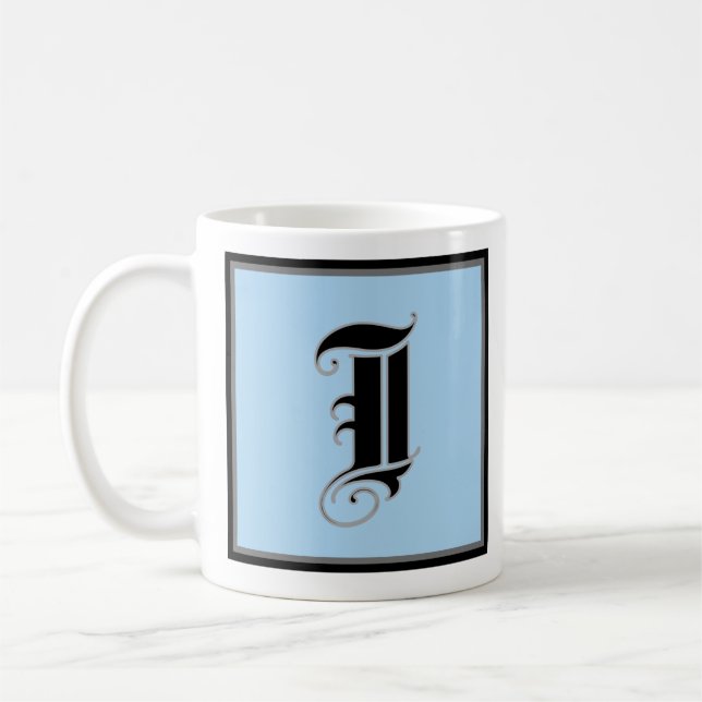 Calligraphic Capital Letter I Coffee Mug (Left)