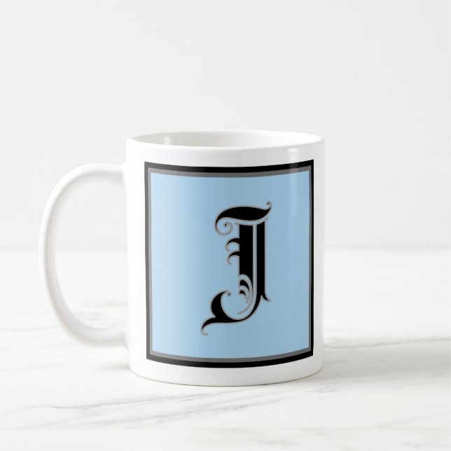 Calligraphic Capital Letter J Coffee Mug (Left)