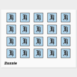 Calligraphic Capital Letter K Square Sticker
