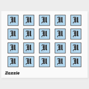 Calligraphic Capital Letter U Square Sticker