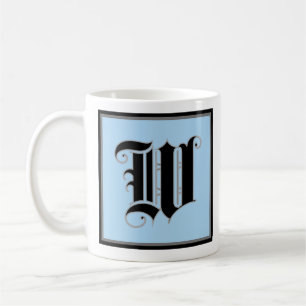 Calligraphic Capital Letter W Coffee Mug