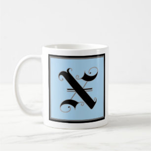 Calligraphic Capital Letter X Coffee Mug