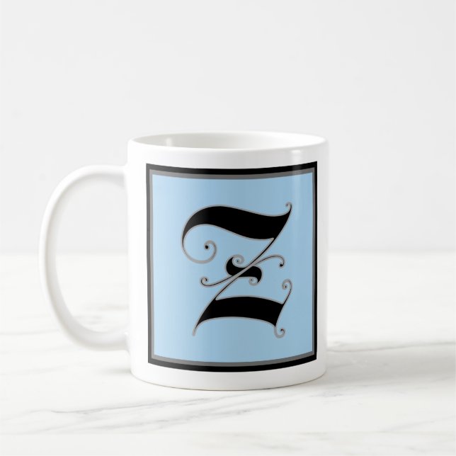 Calligraphic Capital Letter Z Coffee Mug (Left)